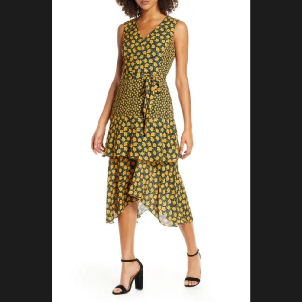 Sam Edelman bold poppy print dress 10